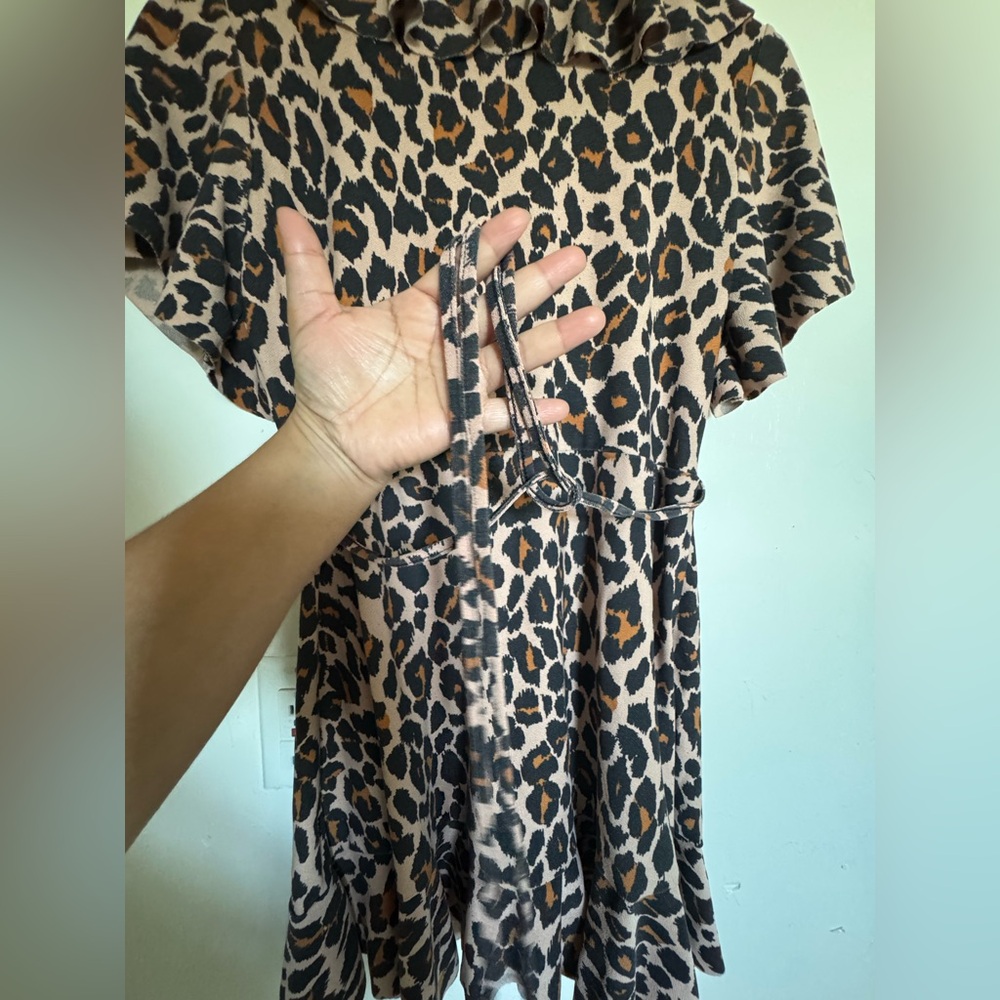 Leopard Print Wrap Dress - Picture 5 of 5
